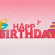 3D Happy Birthday Greeting Red Version - VideoHive Item for Sale