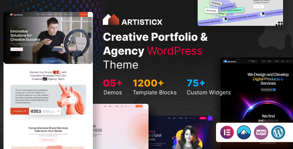 Artisticx – Portfolio & Agency WordPress Theme – 0 Sold!