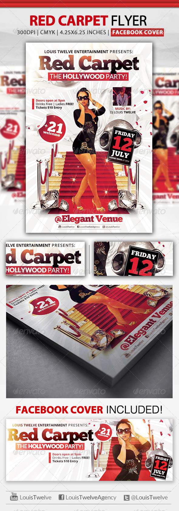 Red Carpet Flyer Graphics Designs Templates From Graphicriver