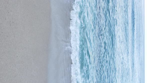 Sea Near the Coast  Closeup Aerial View of the Coastal Seascape