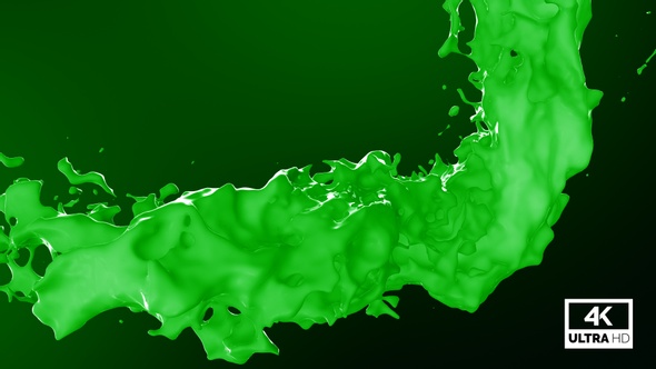Twisted Green Paint Splash V4