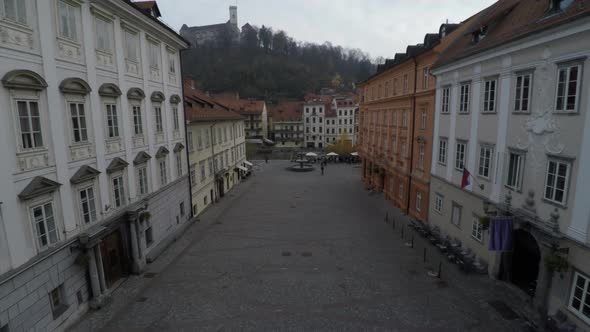 Aerial view of the New Square and buildings