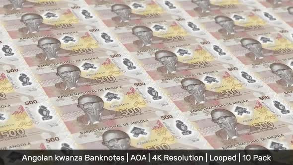 Angola Banknotes Money / Angolan kwanza / Currency Kz / AOA / 10 Pack - 4K