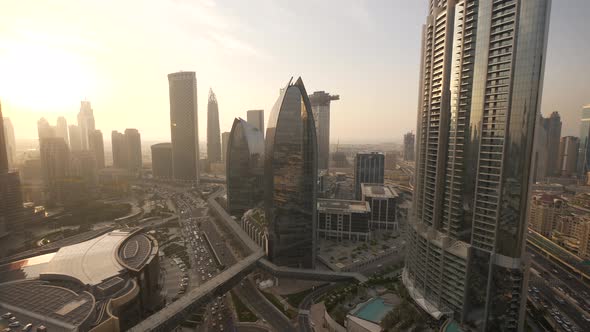 Modern Urban City Buildings in Business District