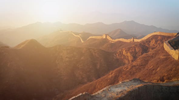 Aerial of the Great Wall of China