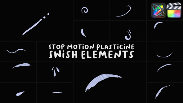 Stop Motion Plasticine Swish Elements for FCPX