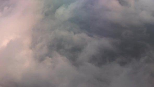 Clouds in sky, view from air plane.