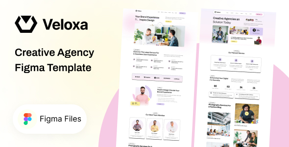 Veloxa – Creative Agency Figma Template – 0 Sold!