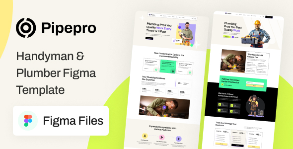 Pipepro - Handyman & Plumber Figma Template