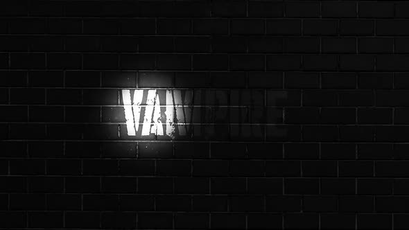 Vampire Word In Darkness Wall Background