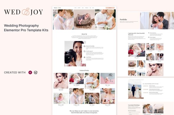 Wedjoy - Wedding Photography Elementor Pro Template Kit