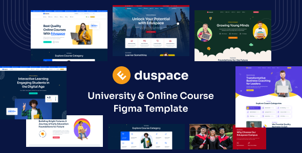 Eduspace – Online Course, Education & University Figma Template – 0 Sold!