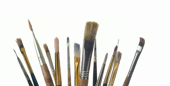 Paint Brushes Rotating