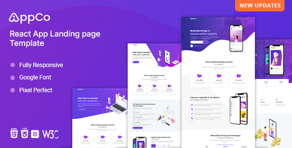 AppCo - React App Landing page Template