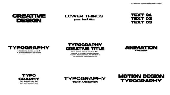 Typography Titles 1.0 | After Effects