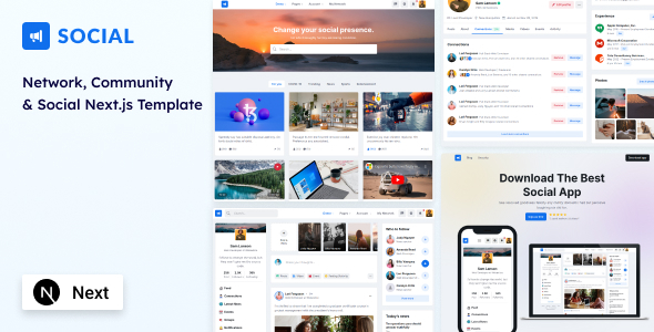 Social – Network & Community Next.js Template – 0 Sold!