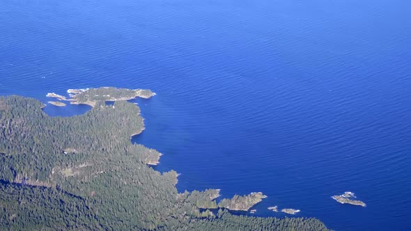 Stunning View Of Lasqueti And Texada Islands In The Strait Of Georgia In British Columbia, Canada -