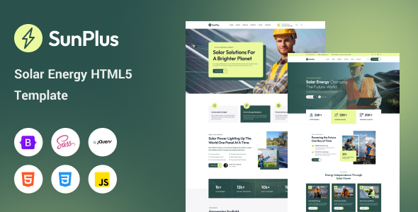 SunPlus – Solar Energy HTML Template – 0 Sold!