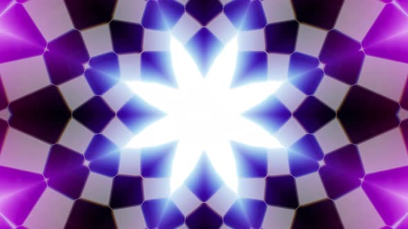 Checkerboard Kaleido Neon Light Background 03