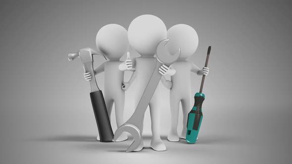 3D Man Engineers 01 Loop With Alpha alt