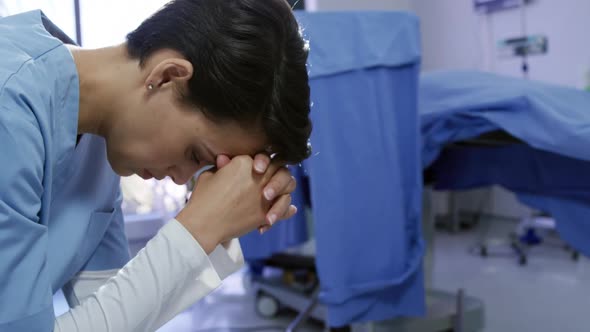 Medical professional working at a hospital