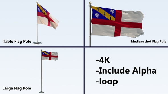 Herm Flag Pole Pack 4k-Loop