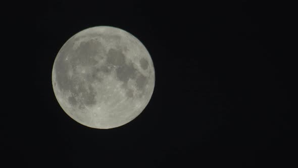 Full Moon in the Dark Night Sky