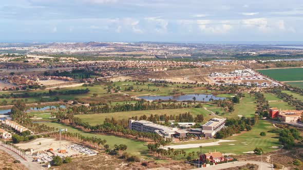 Beautiful Mediterranean Countryside Citrus Fields And Farms Near Algorfa, Spain.