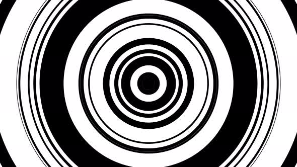 Black and white circles animation