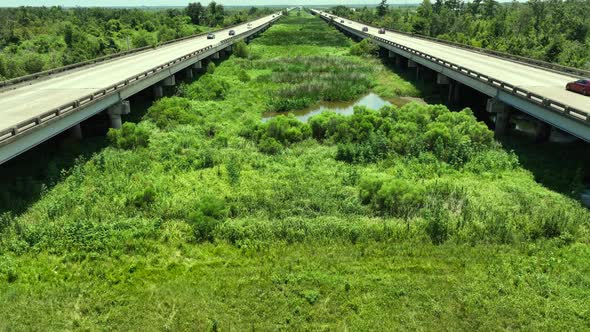 Bonnet Carré Spillway bridge in New Orleans