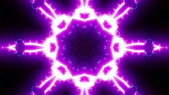 Abstract VJ Purple Neon Light Loop 4K 03