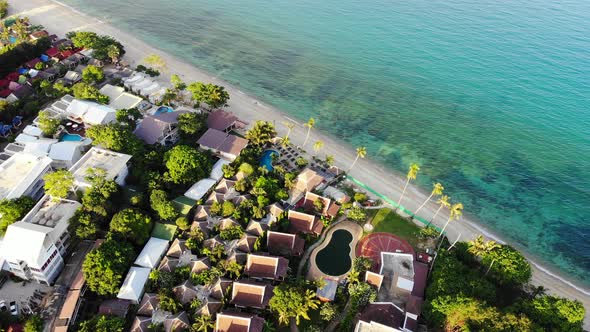 Beautiful high view of nature with sea ocean