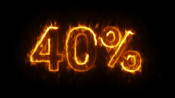 Flaming Sale Animated Banner 40 Percent