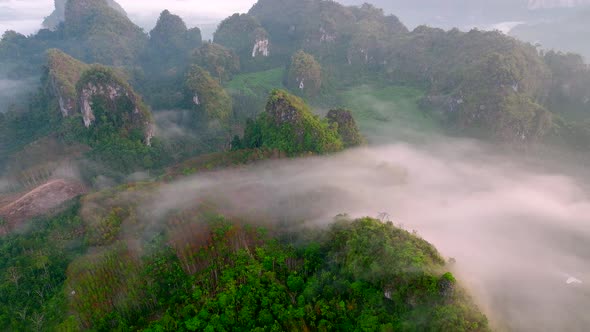 Rice Terraces Near Doi Tapang Viewpoint in Chumphon Thailand