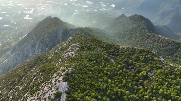 Background Textured Mountains aerial view 4 K