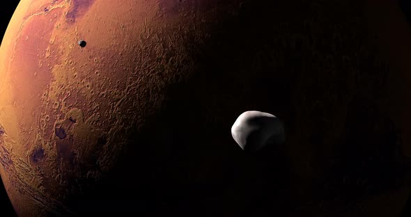 Phobos and Deimos Around Mars