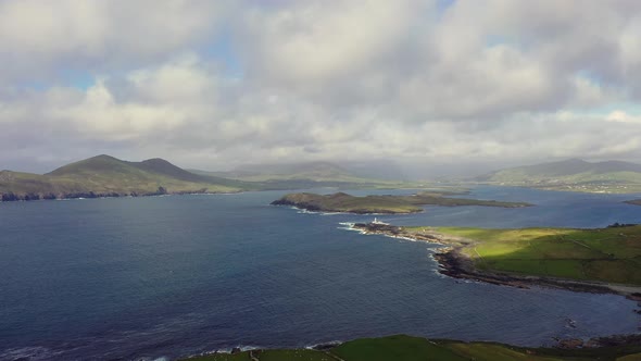 Beautiful Aerial View of Valentia Island. Locations Worth Visiting on the Wild Atlantic Way. Scenic