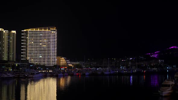 Brightly Illuminated Sanya Dock  Video Prores