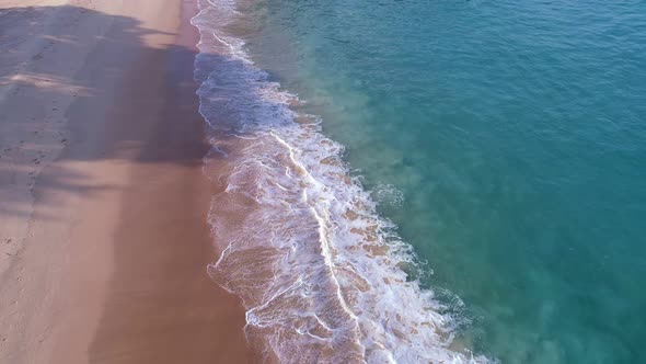 Beautiful waves in open sea at Phuket Thailand Travel and tour background