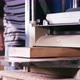 Male Carpenter is Working with Cabinet Planer Machine at Wood Workshop - VideoHive Item for Sale