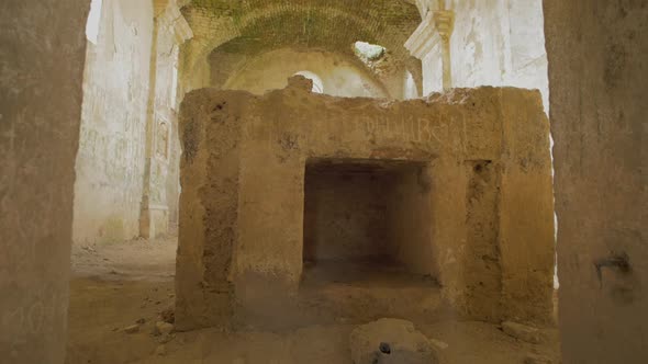 Tilt up inside an abandoned church  alt