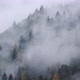 Mystic cloudy and foggy autumn alpine mountain slopes scene. Austrian Lienzer Dolomiten Alps. - VideoHive Item for Sale