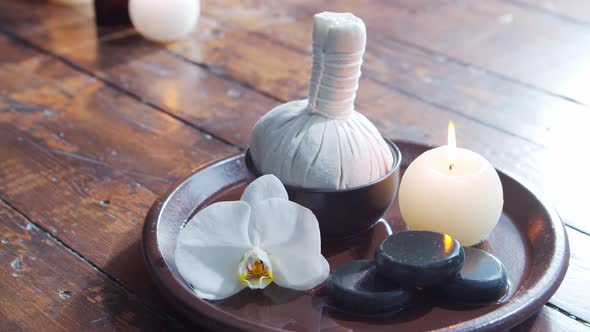 Spa background. Massage, oriental therapy, wellbeing and meditation concept.