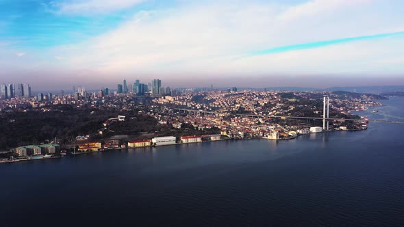 ISTANBUL STRAIT AND BRIDGE VIEW, TURKEY