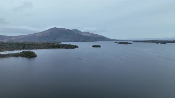 Killarney lake - County Kerry, Killarney National Park - Stabilized droneview in 4K