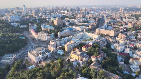 Kyiv, Ukraine Aerial View of the City. Kiev