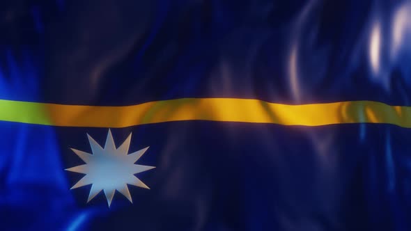 Nauru Flag with Edge Bump