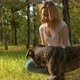 Dog handler training a dog in a park - VideoHive Item for Sale
