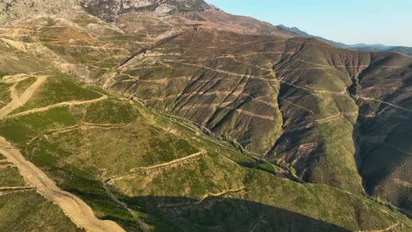 Mountain ranges in Turkey Aerial view 4 K