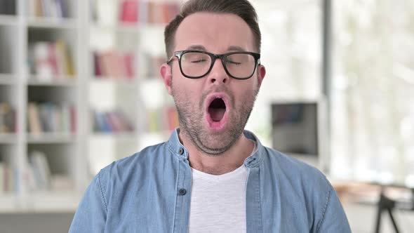 Yawning Young Man